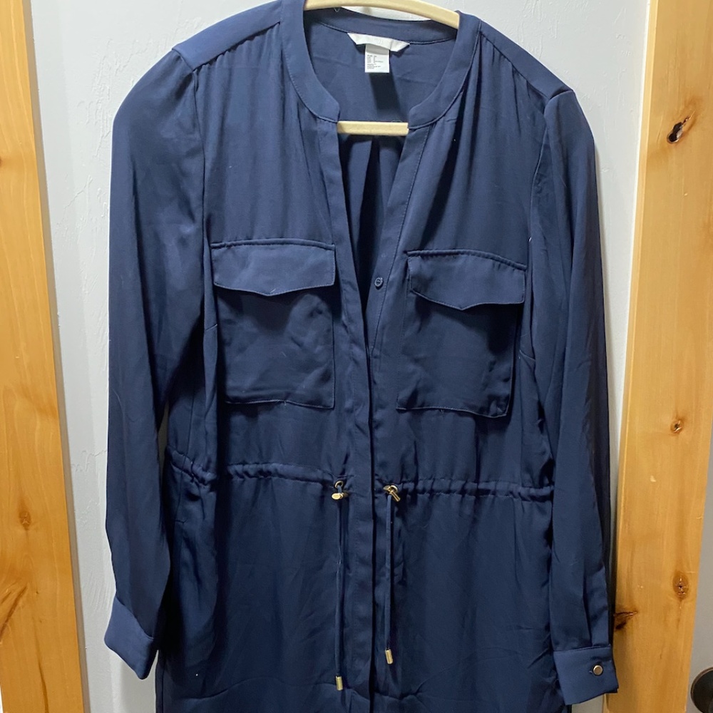 H&M Blue Workplace Dress